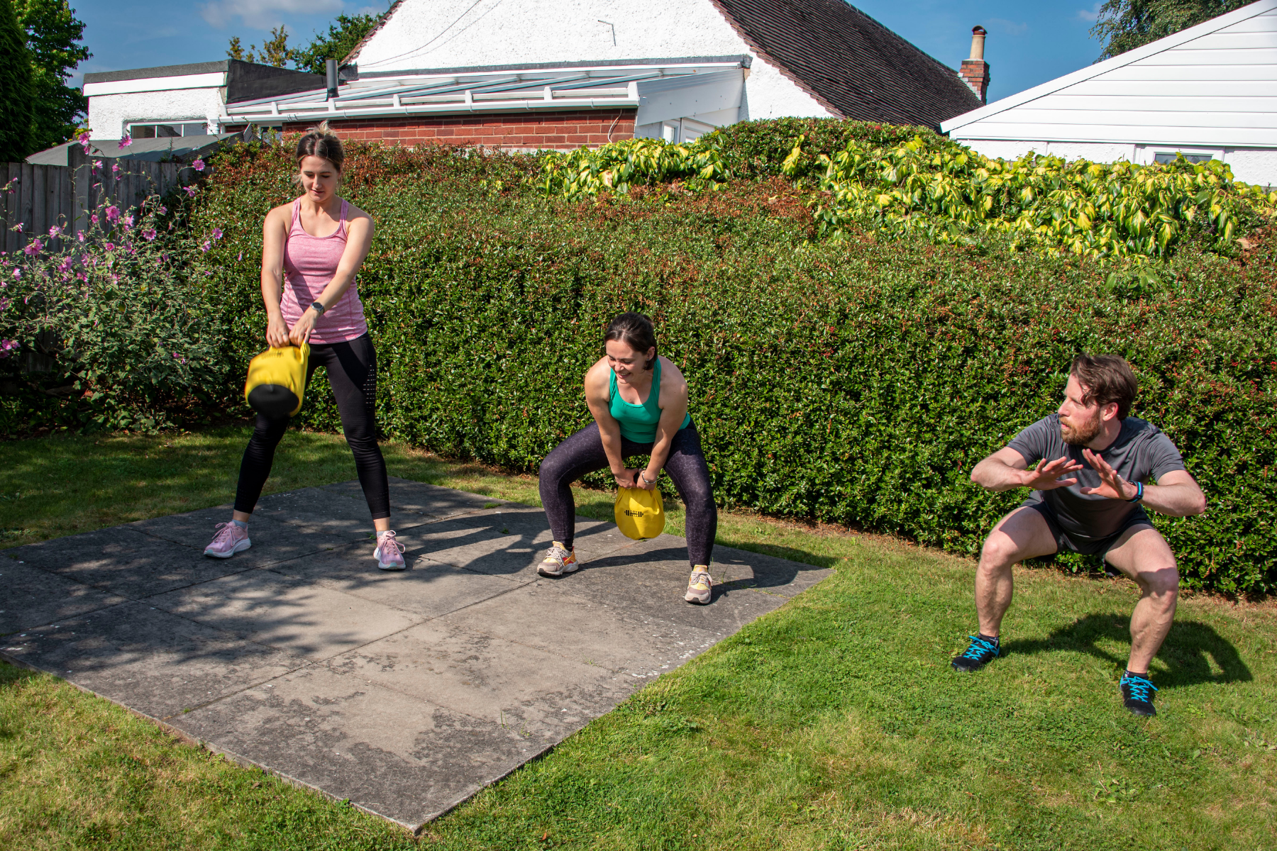 Rob leading a joint outdoor kettlebell session